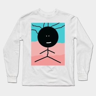 Sitting Baby Stick Figure Long Sleeve T-Shirt